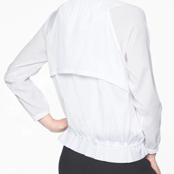 Athleta Avenue Lightweight Jacket White Full Zip Women's Size Medium H14042 - Picture 9 of 12